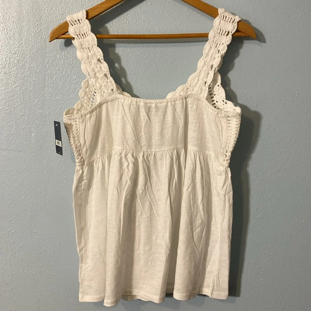 NWT Lucky Brand Crochet Baby Doll Tank Top - Picture 2 of 16